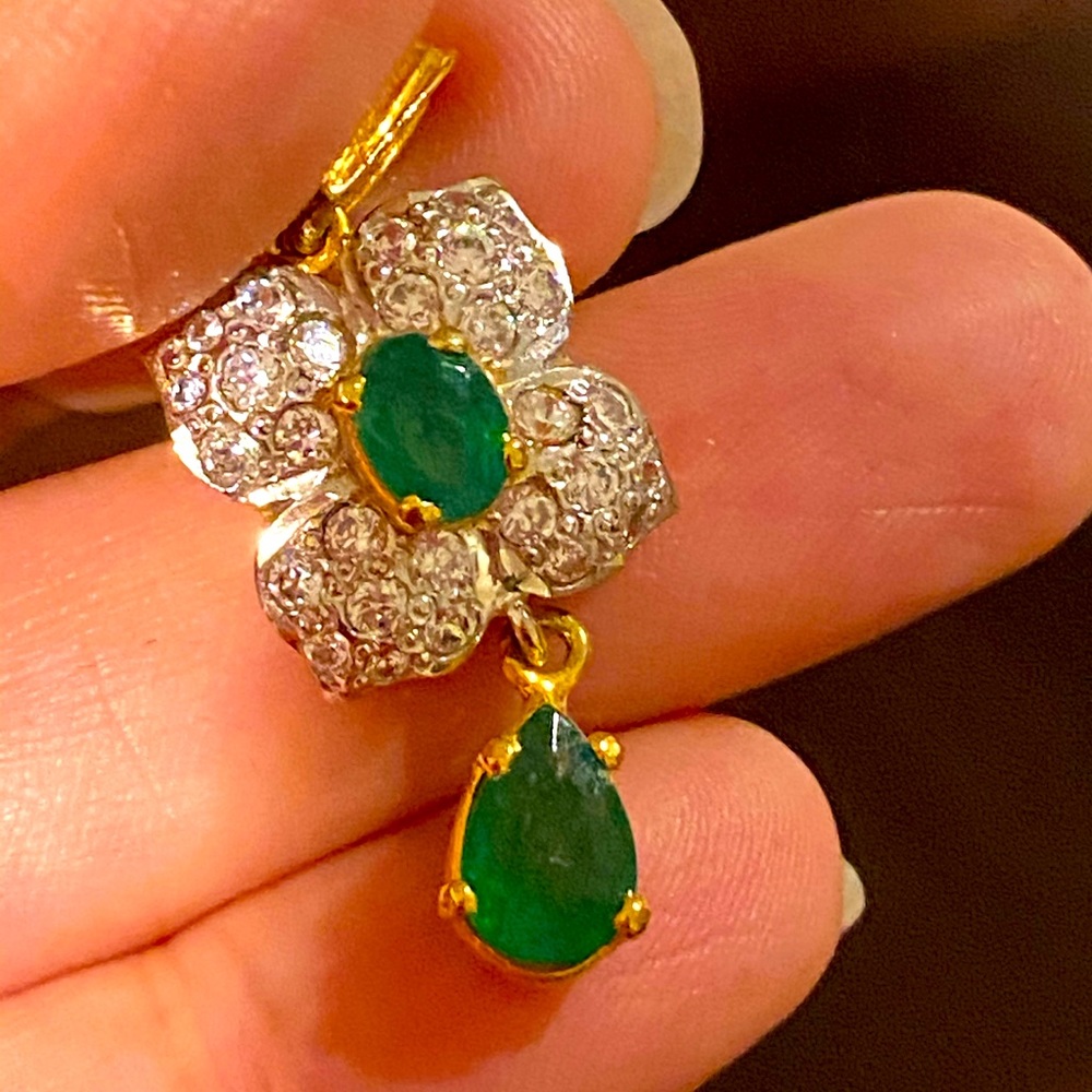 22k gold plated over sterling silver pendant